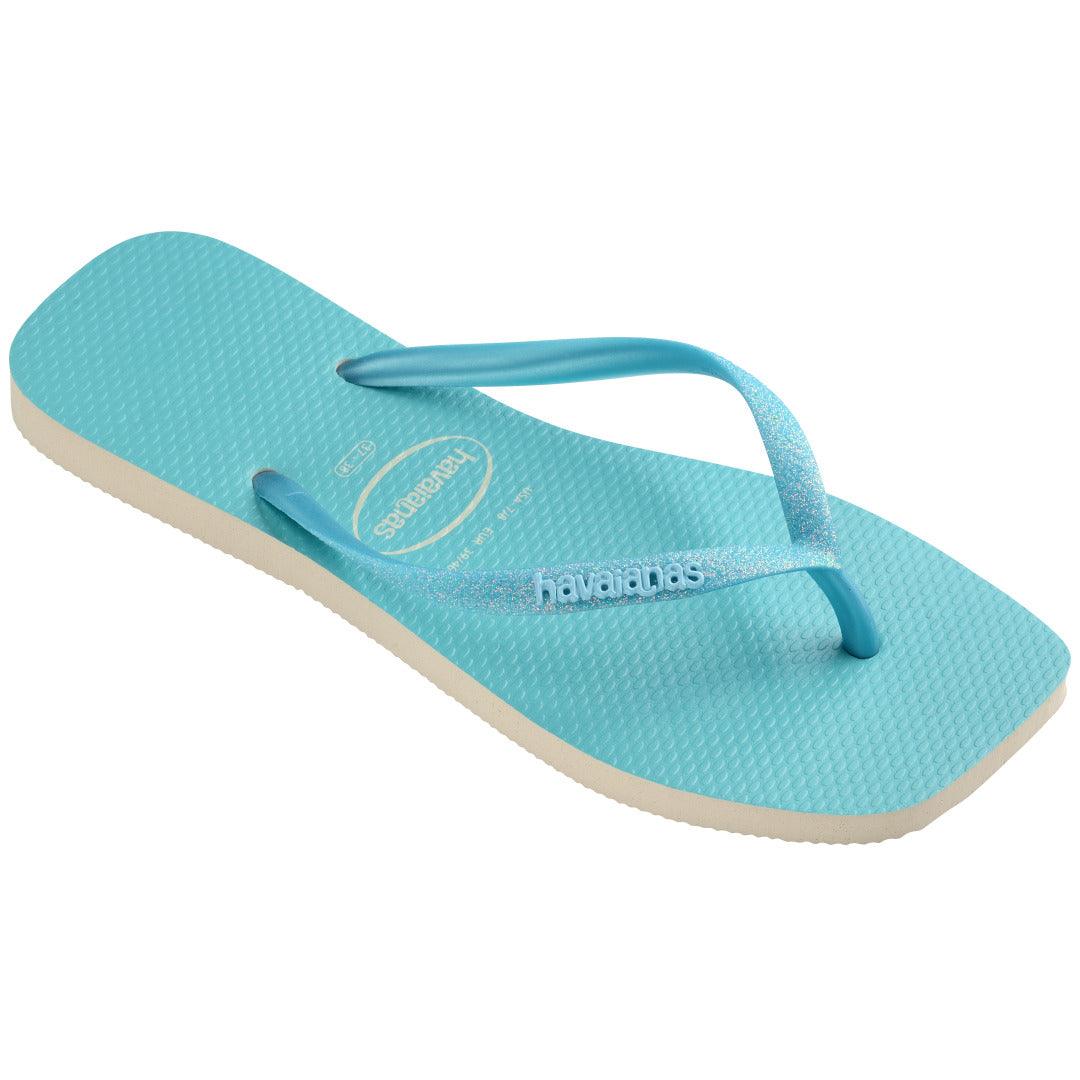 Chinelo Havaianas Slim Square Glitter Neon