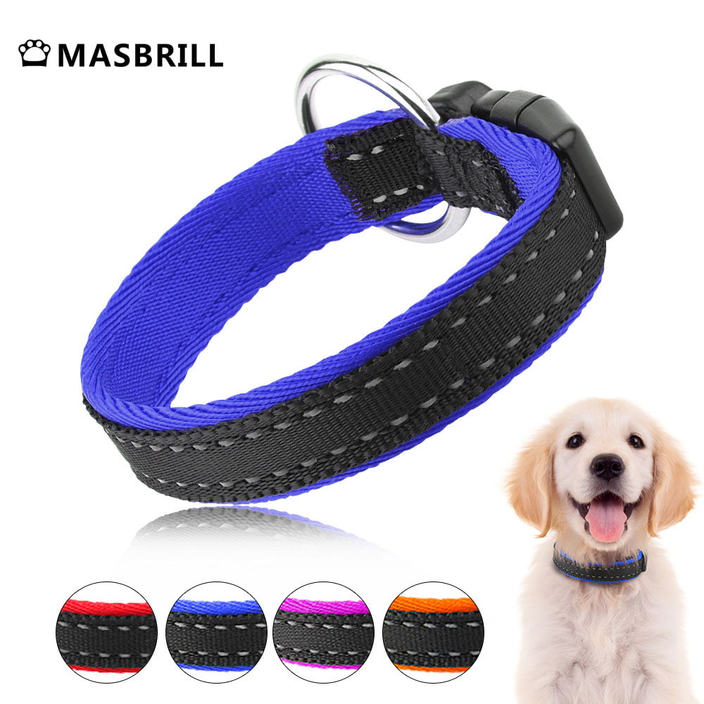 MASBRILL Dog Collar for Small Dogs - Special Design Puppy Collar Small Pet Collar Soft Adjustable Dog Collar for Puppies-XS(7-10in)-Blue