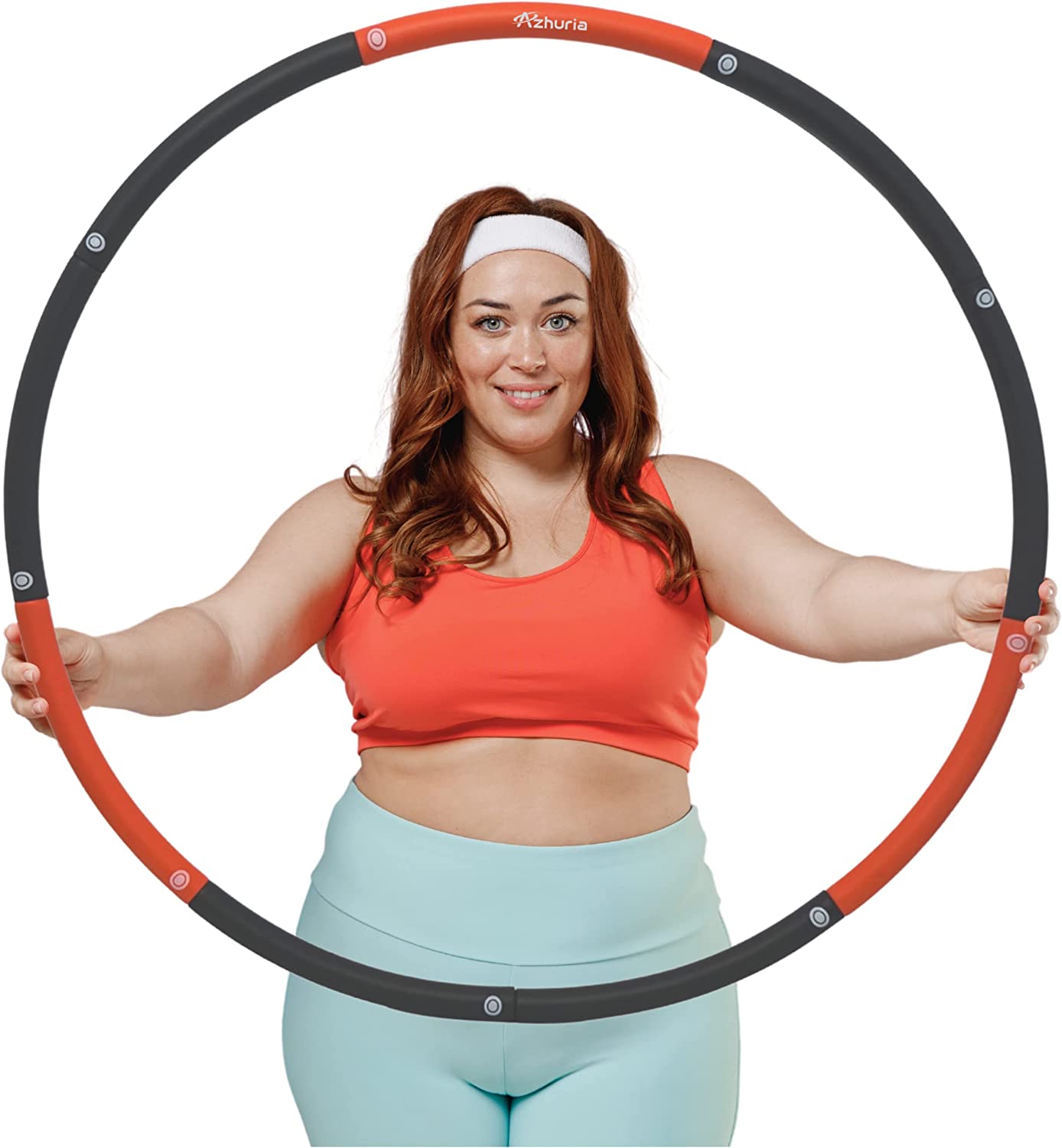 Weighted Hula Hoop Plus Size | 3.2lb Weight， 43in Diameter | Extra Large Hula Hoop for Adults Weight Loss | Easy to Spin， Soft Padding | Exercise Hoop for Beginners and Advanced Hoopers