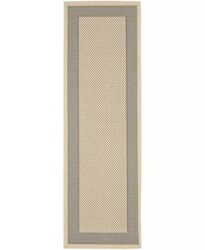 Safavieh Courtyard Grey and Cream 2'3