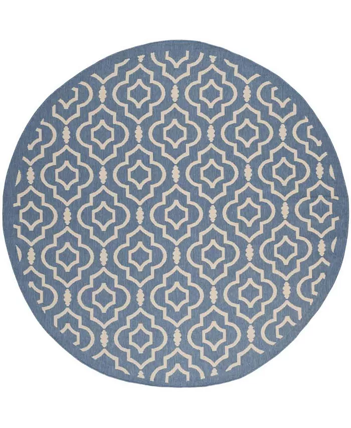 Safavieh Courtyard Blue and Beige 7'10