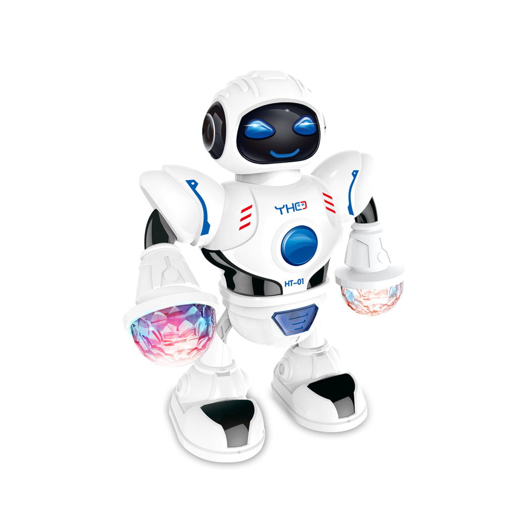 TureClos Electronic Light Music Dancing Robot Kids Walking Dancing Singing Musical Colorful Children Robot Toy