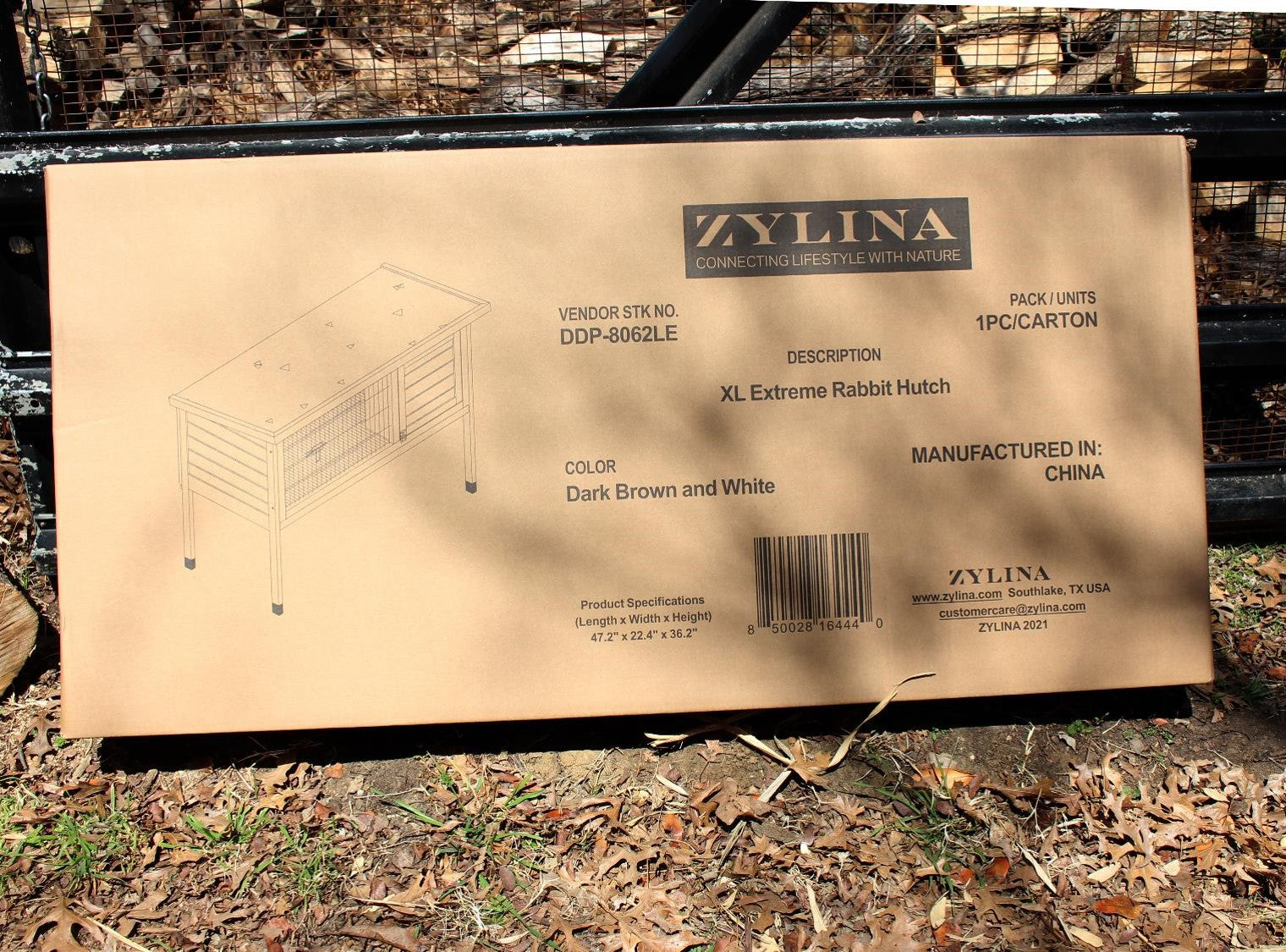 Zylina Extreme Wood Rabbit Hutch for Rabbits， Bunnies and Guinea Pigs， 48