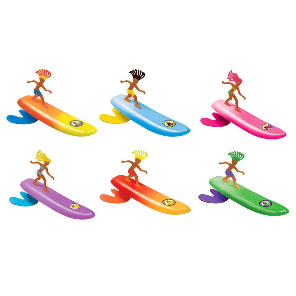 Surfer Dudes 2019 Edition Wave Powered Mini-Surfer and Surfboard Beach Toy - Costa Rica Rick