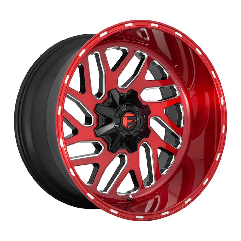 Fuel 1PC D691 TRITON D691 20X10 8X180 BRSH-RED-MIL -18MM