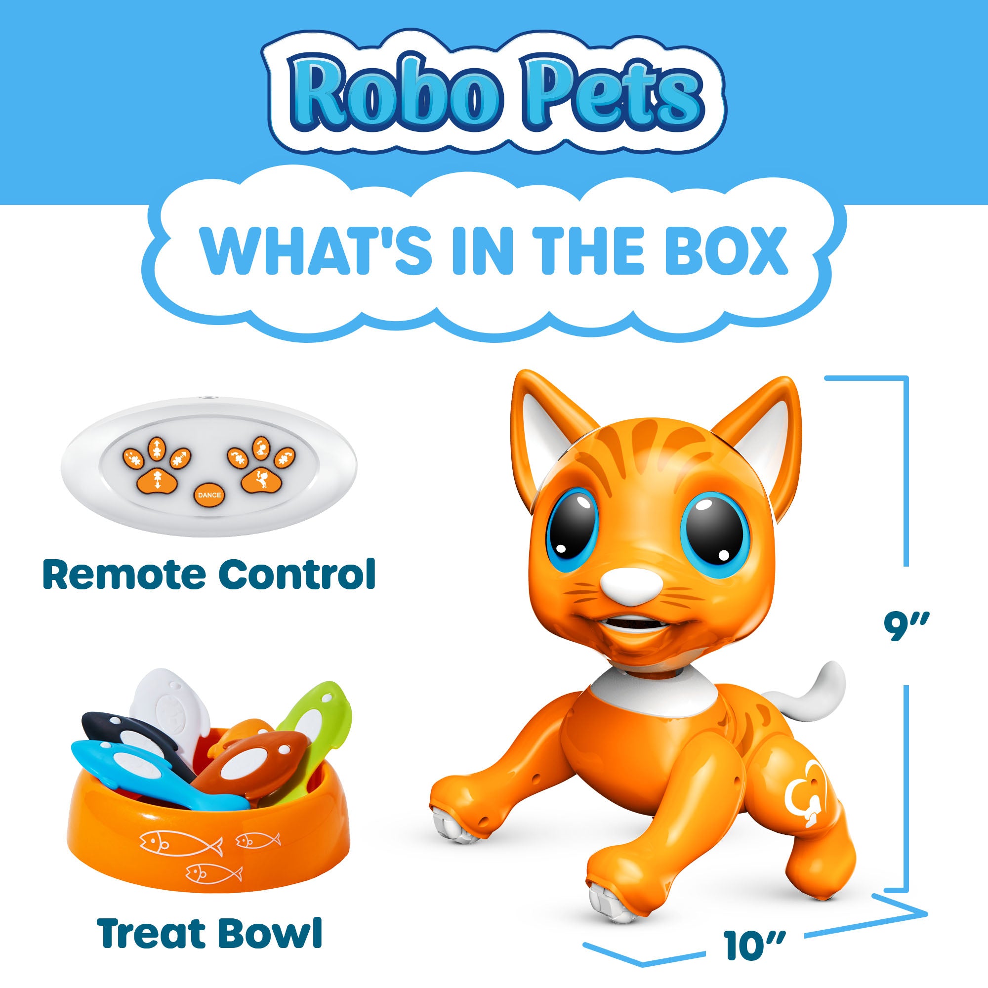 Robo Pets Robot Cat Toy with STEM Interactive Hand Motion Gestures
