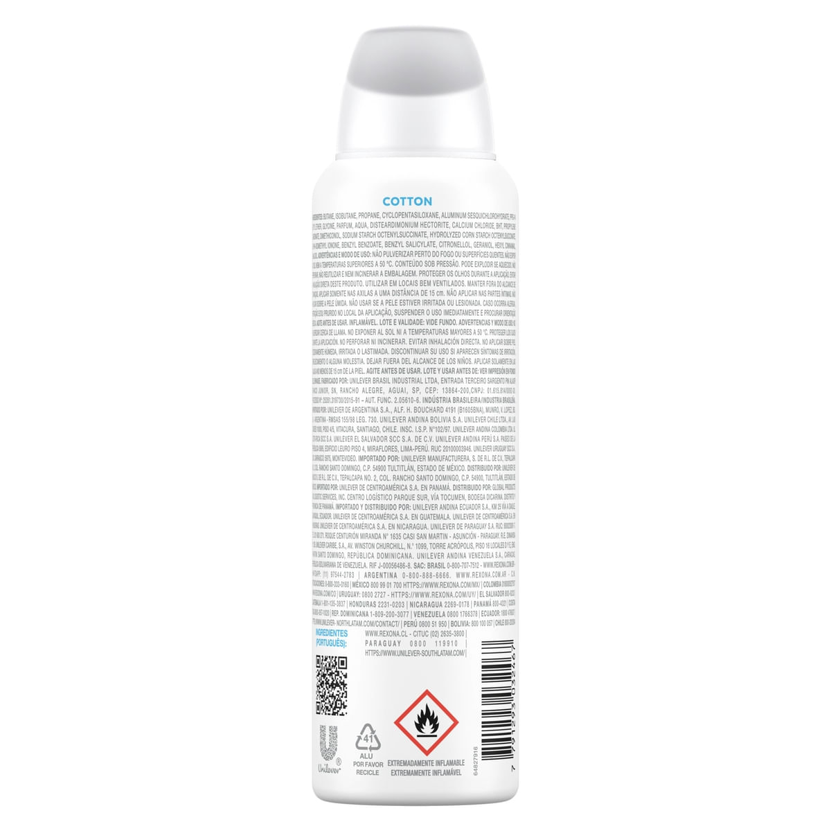 Desodorante Rexona Feminino Cotton Dry 150ml