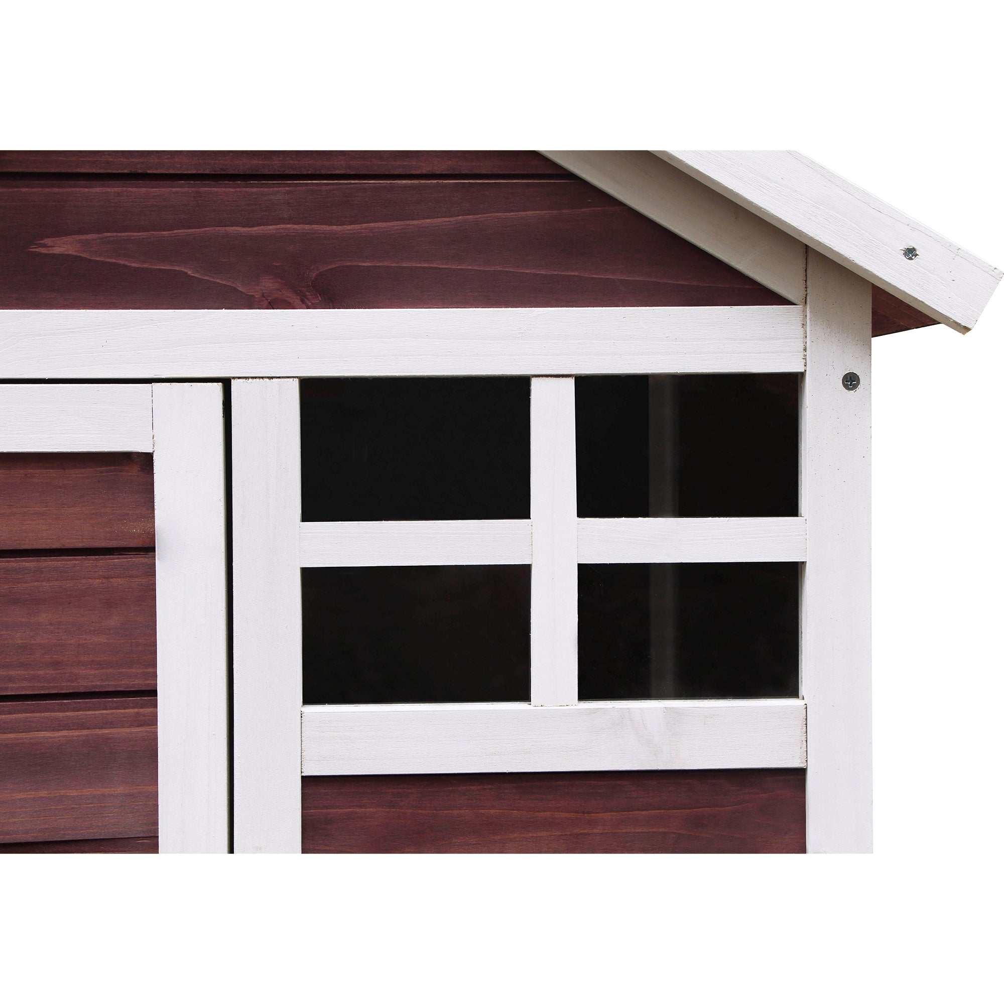 CoSoTower Upgrade Natural Wood House Pet Supplies Small Animals House Rabbit Hutch，Auburn+White
