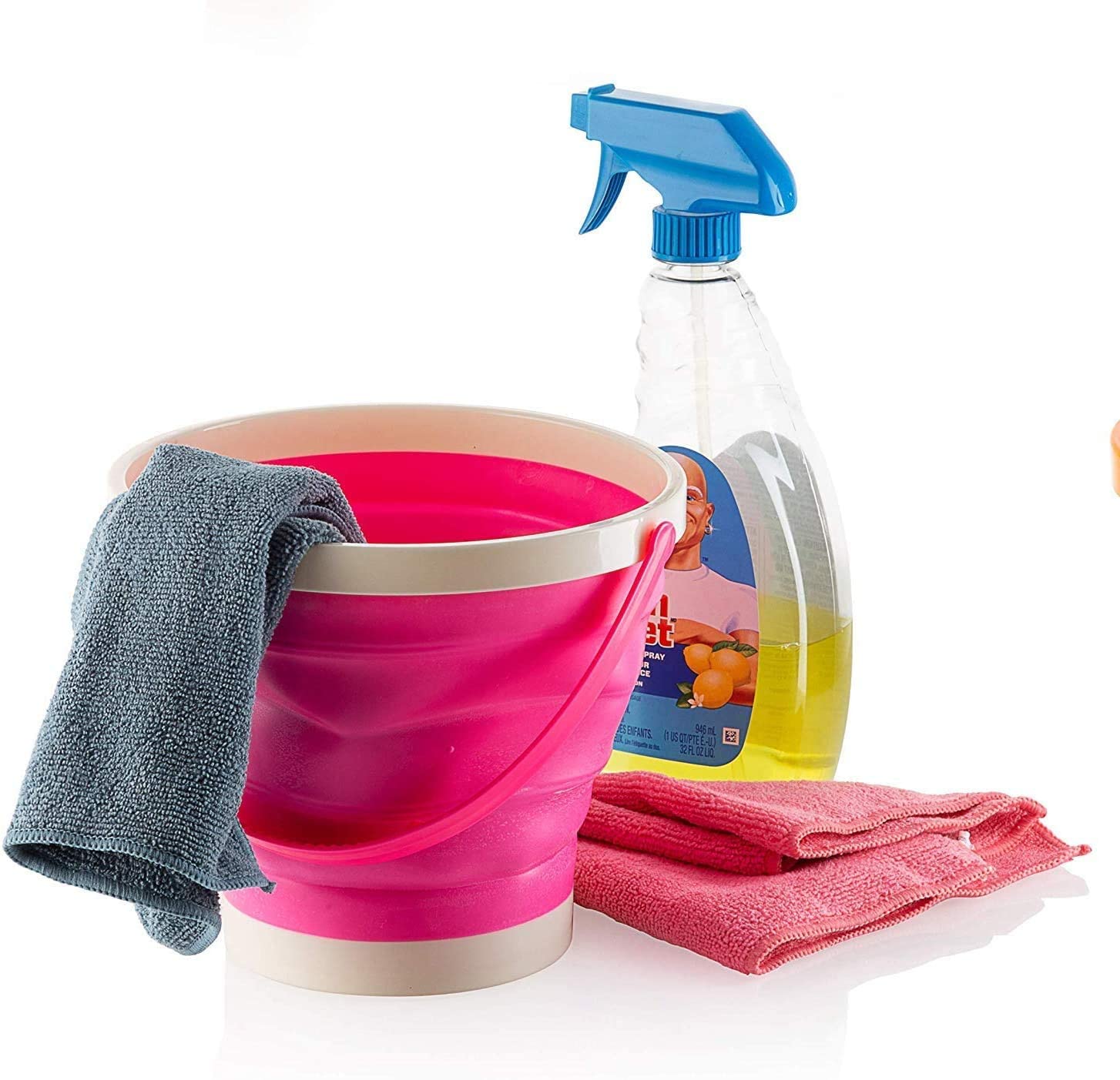 ToyZe∩┐╜ Foldable 10" Pail Buckets Silicone Collapsible Buckets Multi Purpose 5 Liter, 1.5 Gallons (Pack of 3)