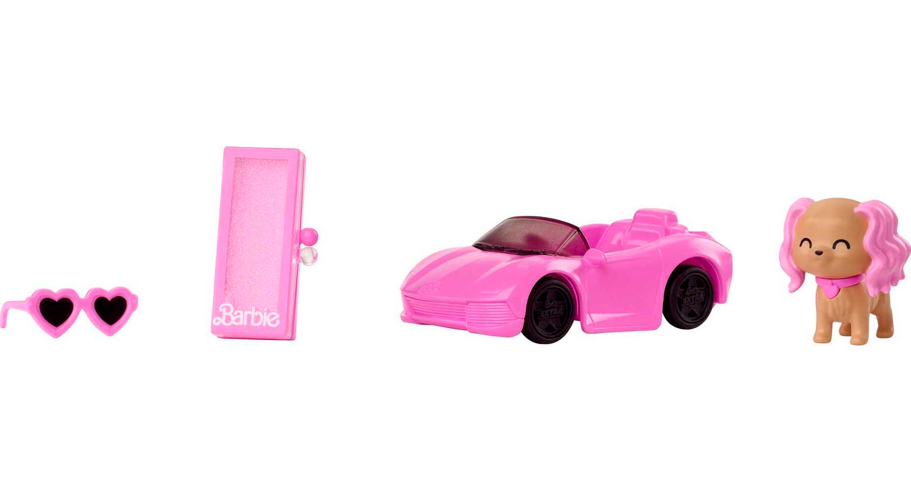 Barbie Extra Fashion Doll with Long Brunette Hair, Pink 2-Piece Outfit, Accessories & Pet