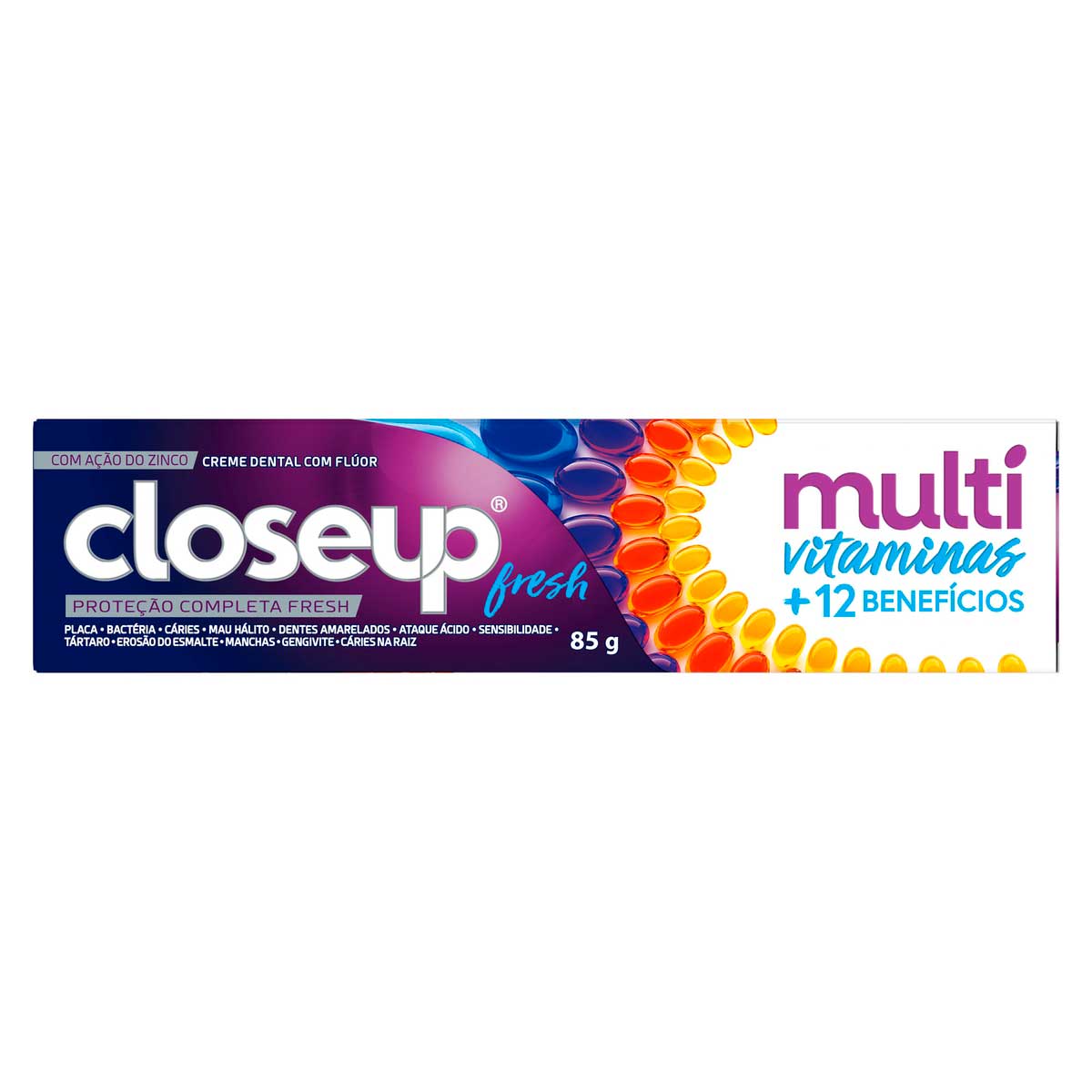 Creme Dental Closeup Multi Vitaminas +12 Beneficios Caixa 85g