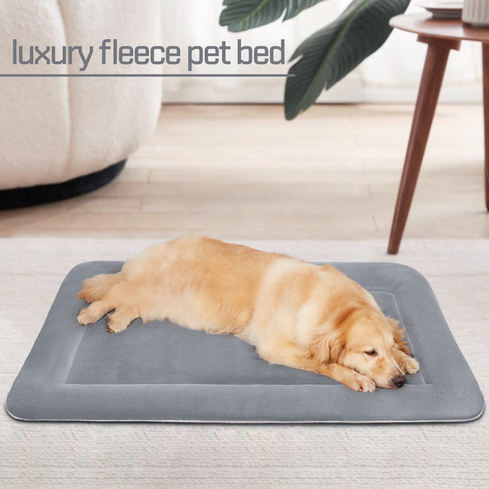 Hero Dog Large Dog Bed Crate Mat 35 in Washable Pet Beds Soft Dog Mattress Anti-Slip Kennel Mats (Gray)