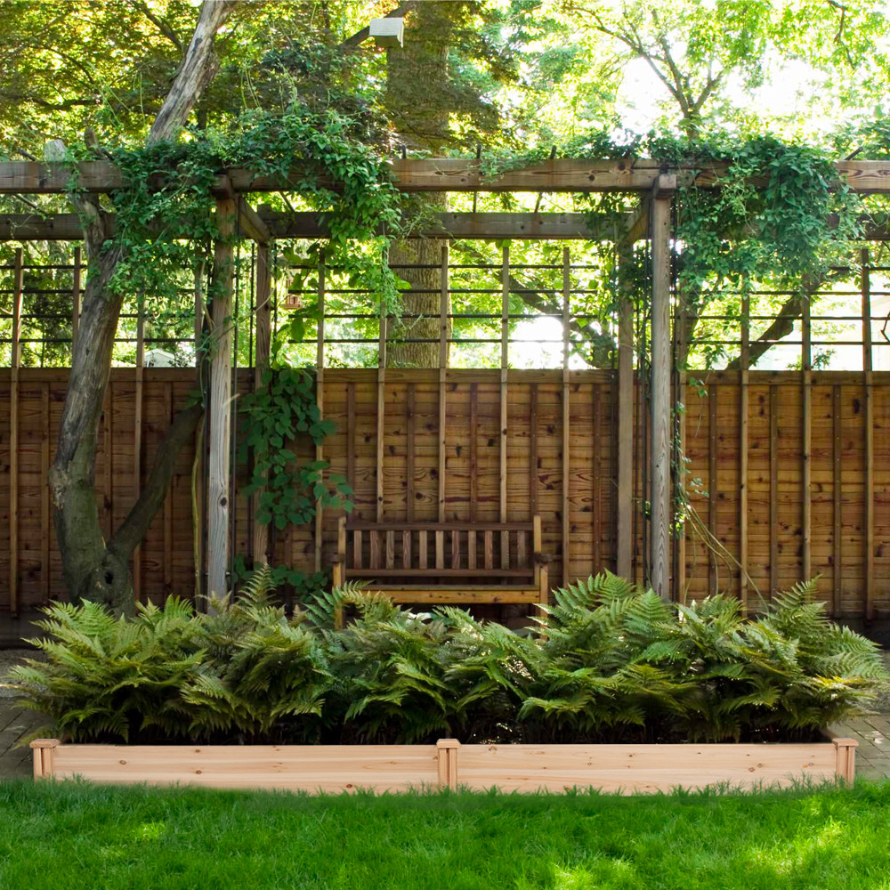 SmileMart Wooden Raised Garden Bed Planter Box for Patio Yard Greenhouse