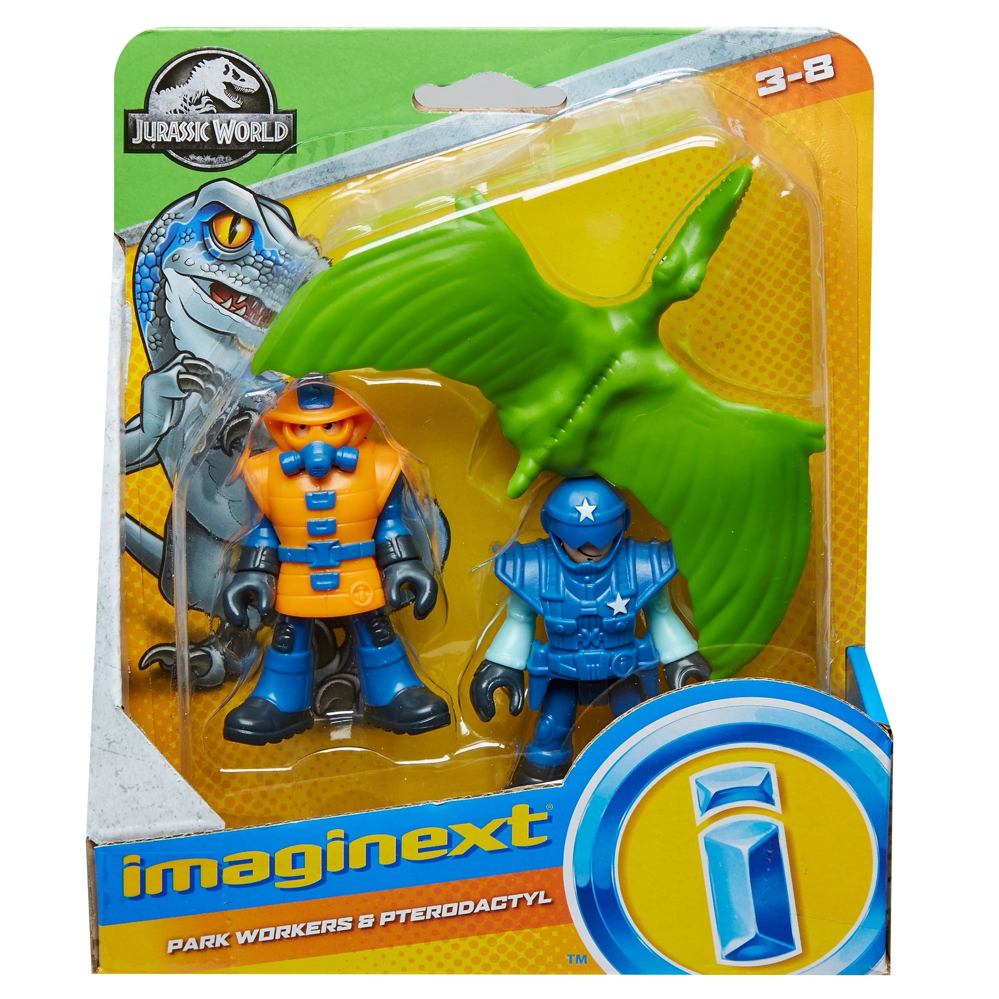 Imaginext Jurassic World Park Workers and Pterodactyl