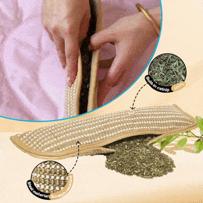 Catnip Pouch Toy | Cat Scratch Pad – Teeth Cleaning & Play