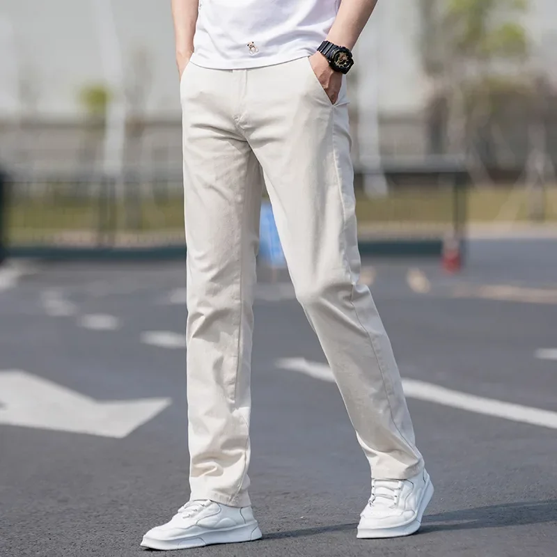 Calça em Sarja Leonardo™ com Tecido Premium e Corte Reto / Minimalismo Refinado e Conforto de Alta Classe!