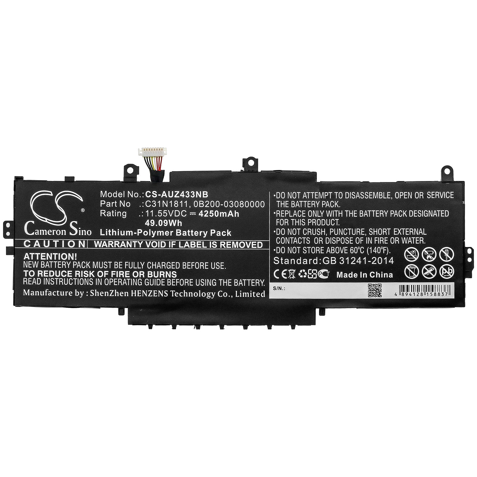 Asus BX433FN Deluxe 13 Deluxe14 RX433FN U4300 U430 Replacement Battery BatteryClerkcom Laptop and Notebook