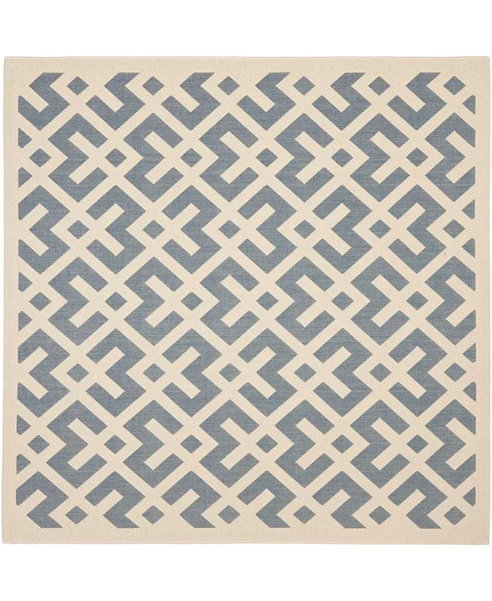 Safavieh Courtyard Blue and Bone 5'3