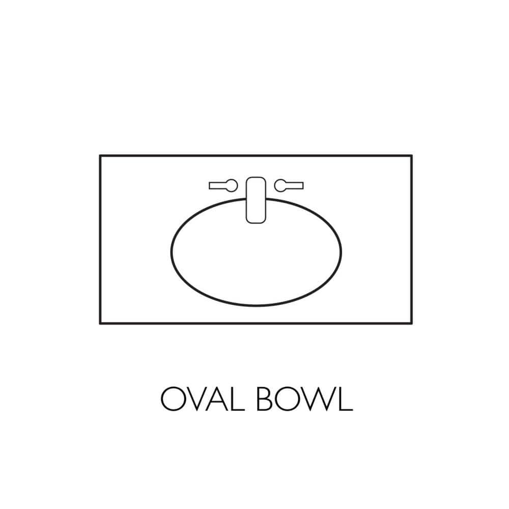 Design House 49 in x 22 in Single Faucet Hole Cultured Marble Vanity Top in Solid White with Solid White Basin