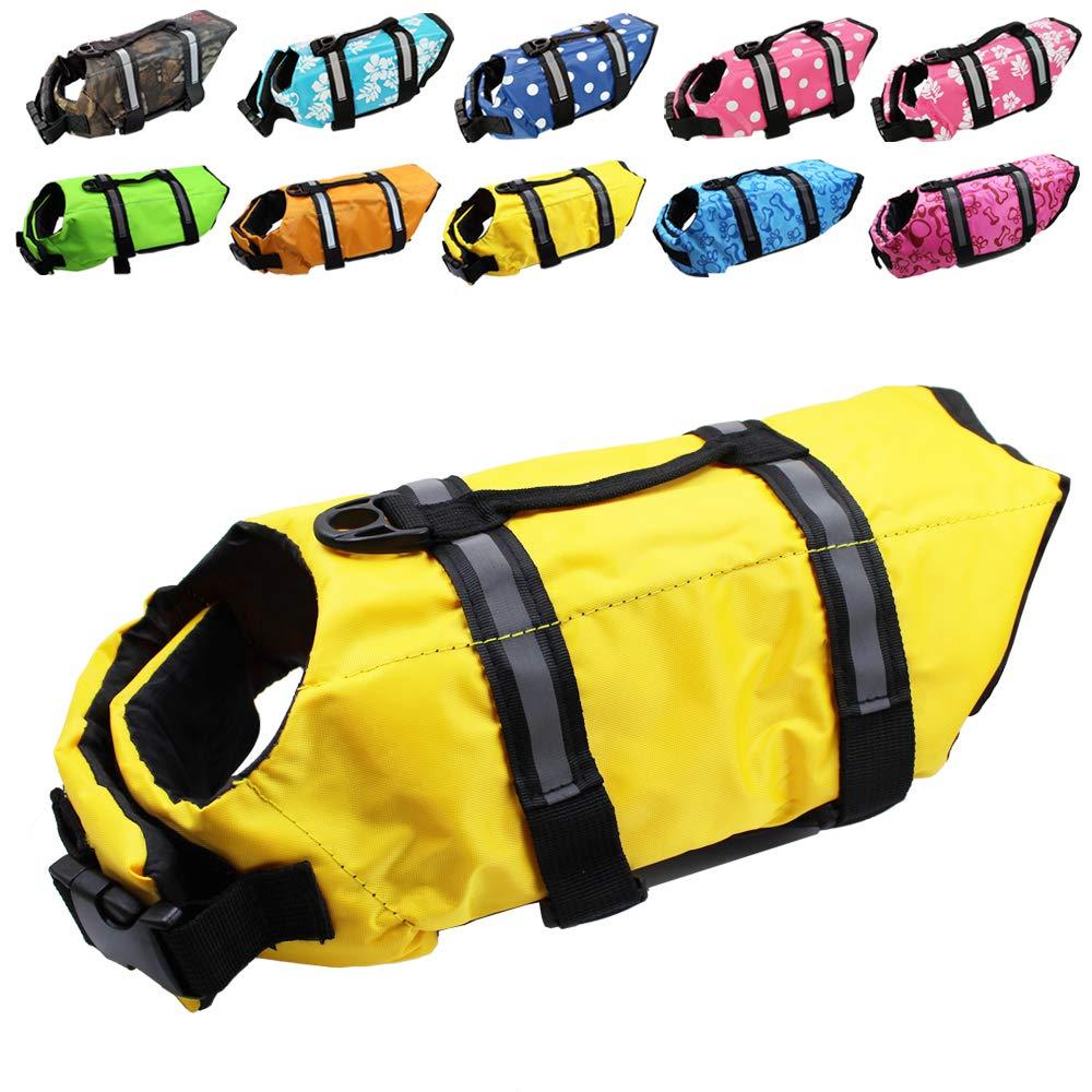 Coloody Dog Life Jacket Safety Swimsuit with Reflective Stripes for Doggie
