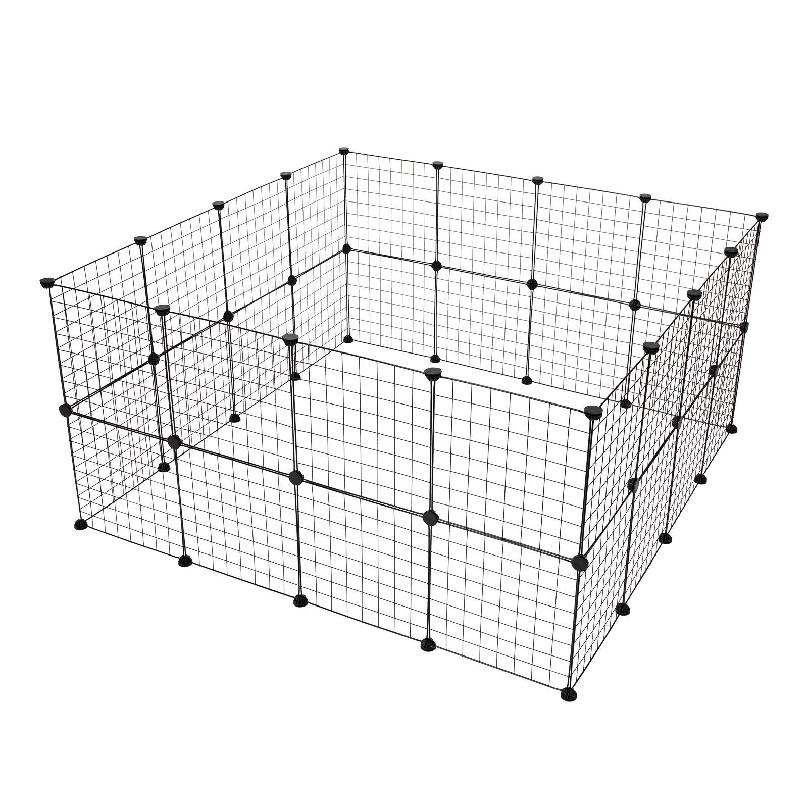 GoDecor Pet Playpen Indoor Foldable Metal Dog Playpens， Black