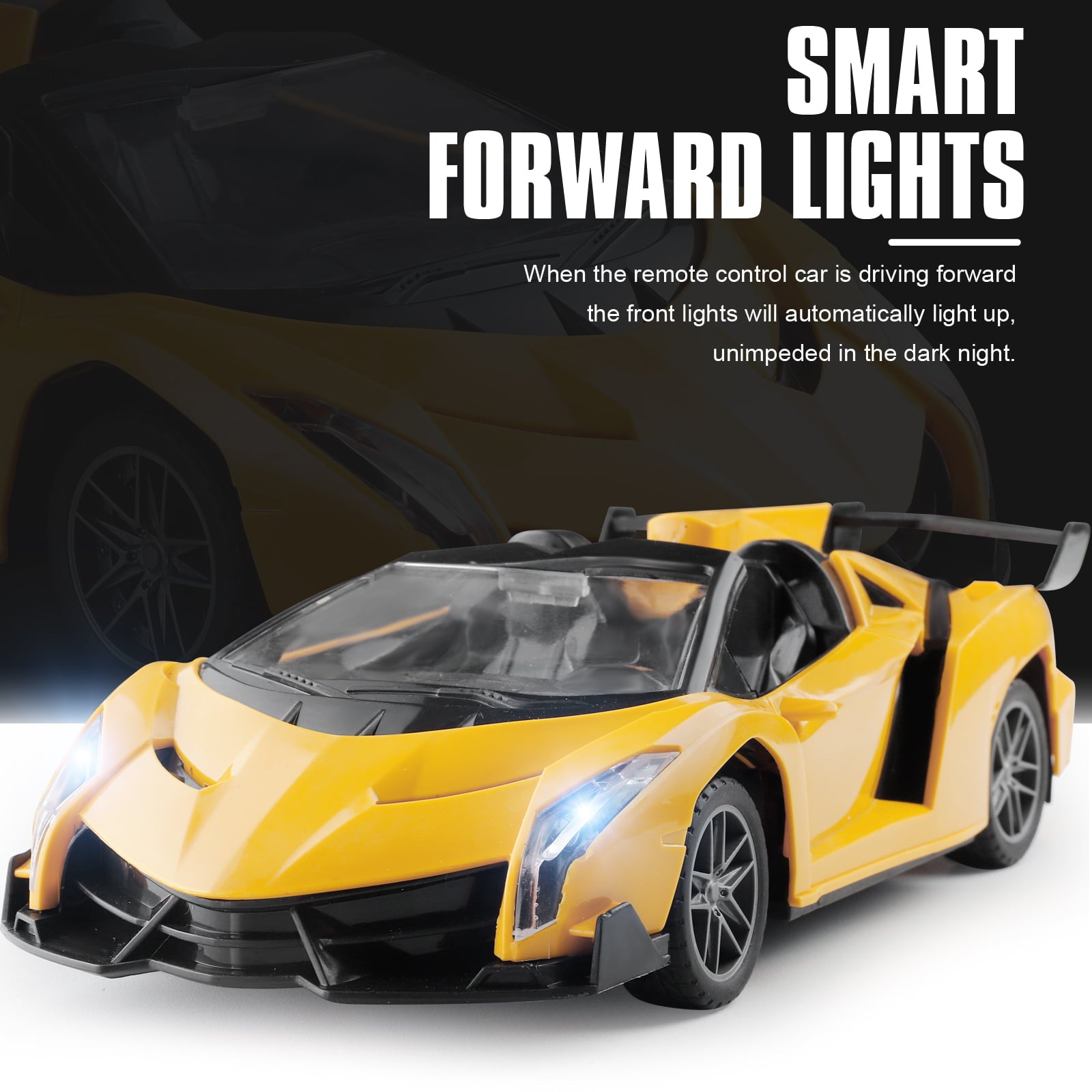 Remote Control Car RC Cars Xmas Gifts for Kids 1/18 Scale Electric Sport Racing Hobby Toy Car  Lamborghini Model Vehicle with Lights Kids Toys Gifts for 4 5 6 7 8 Year Old Boys
