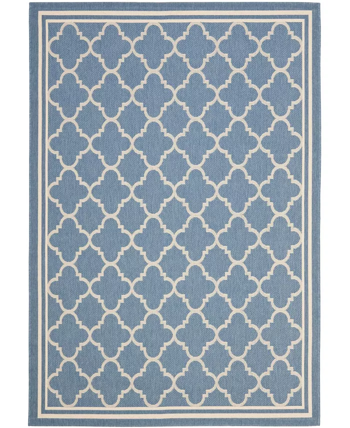 Safavieh Courtyard Blue and Beige 8'11