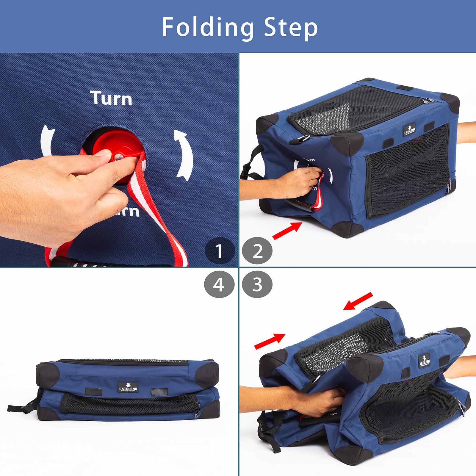 Tikysky Collapsible Dog Crate Portable Kennel Soft Fabric， XL-37.4