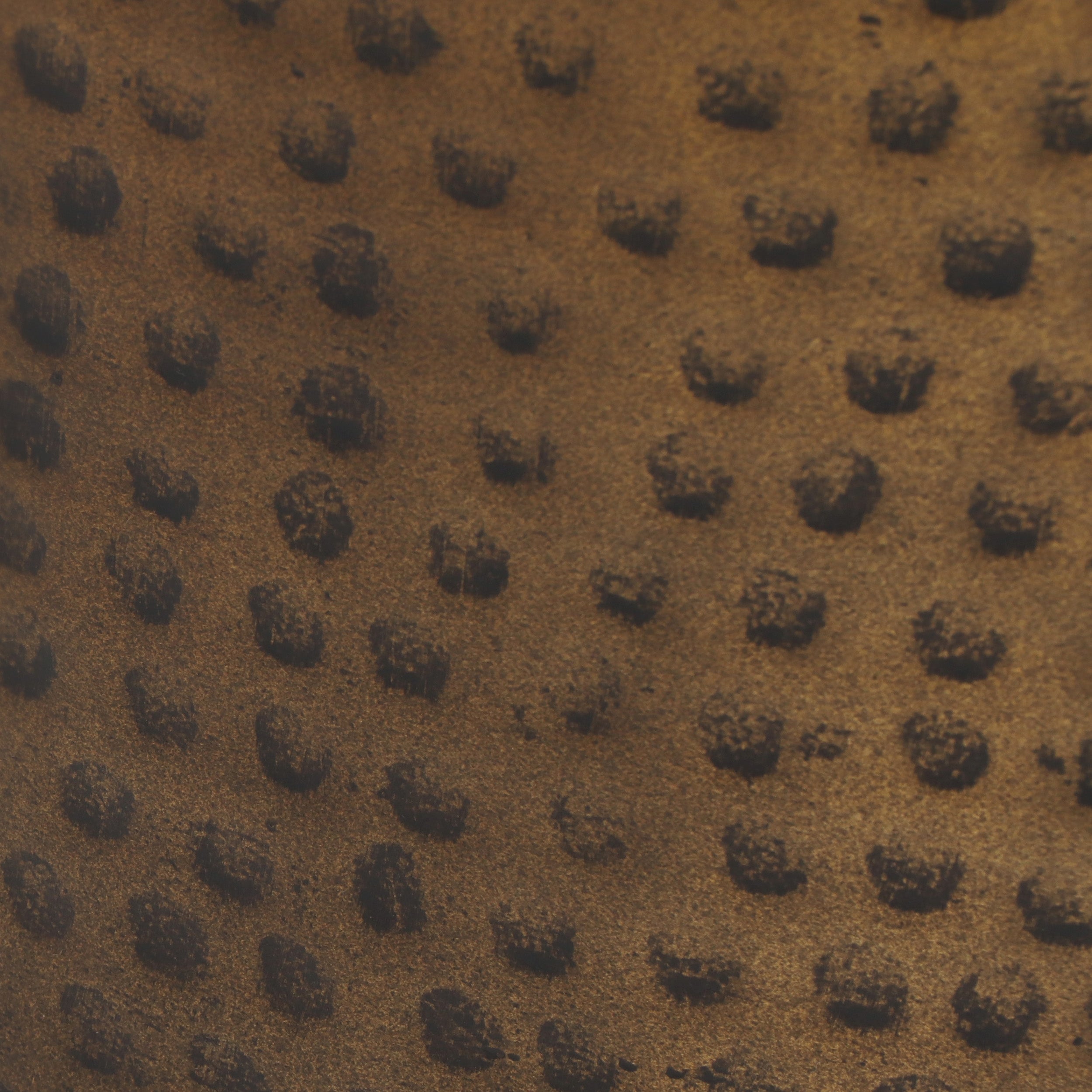 Wurtz Modern Handcrafted Hammered Aluminum Drum Side Table, Aged Brass