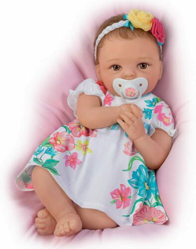 The Ashton-Drake Galleries Pretty and Petite Presley TrueTouch™ Silicone Lifelike Baby Girl Doll by Cheryl Hill 16"-inches