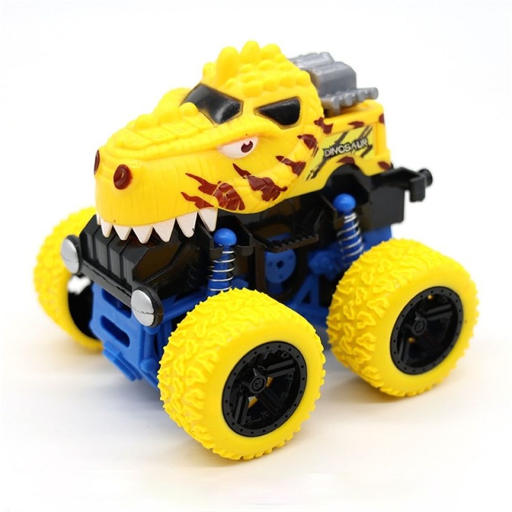 Car Model 4 Wheels Racing Game Dinosaur Off-road Vehicle Police Car Inertia Car Toy Toy Vehicles Pullback Car Action Figure DINOSAUR YELLOW