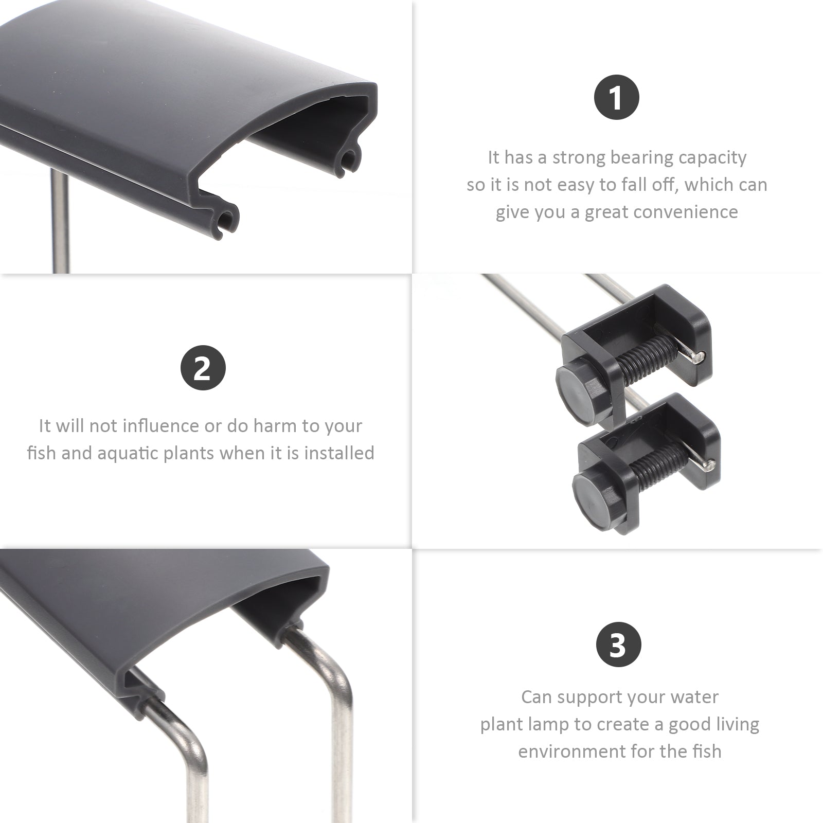 Nuolux Light Aquarium Fish Lamp Tank Stand Holder Reptile Led Bracket Aquatic Lighting Bulbs Accessories Bracket Domes Heat Pet