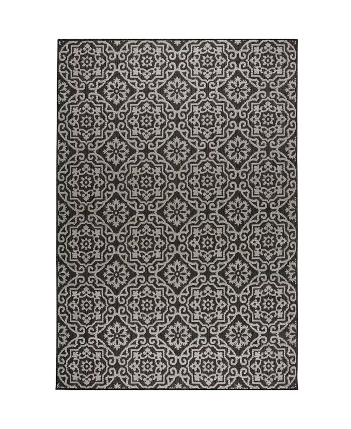Nicole Miller Patio Country Danica Black Outdoor Area Rug Collection