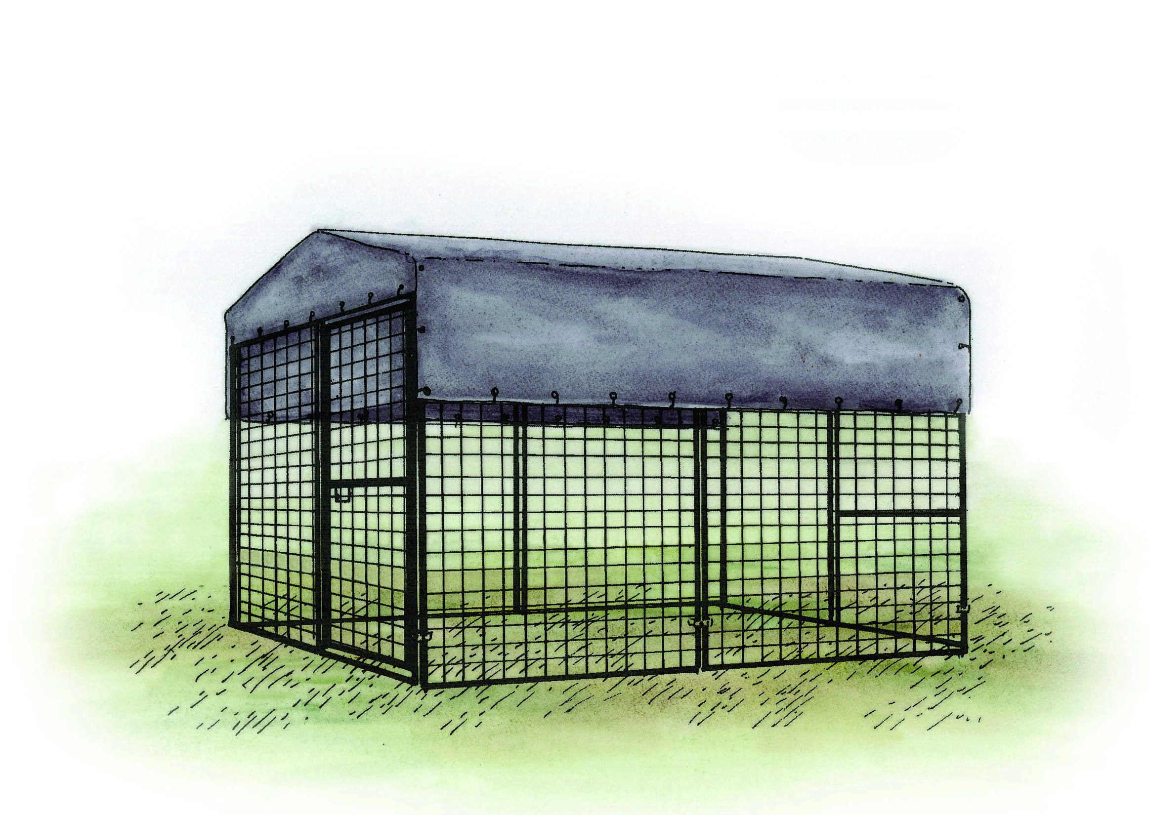 OverEZ Chicken Coops Tarp for Regular 8 ft. Chicken Run (7'W x 8'L x 4'H) - RUN NOT INCLUDED