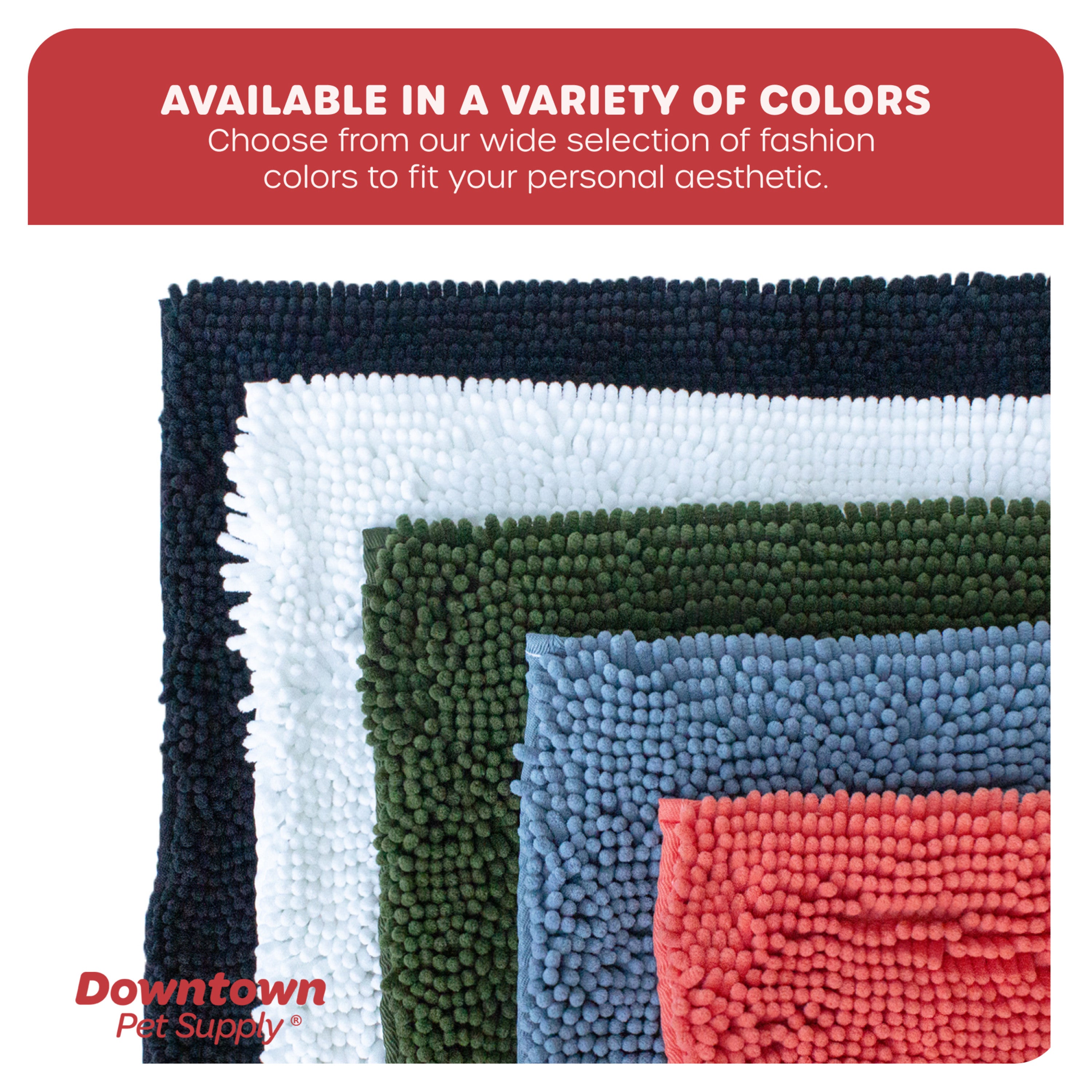 My Doggy Place Dog Mat for Muddy Paws， Washable Dog Door Mat， Charcoal， M