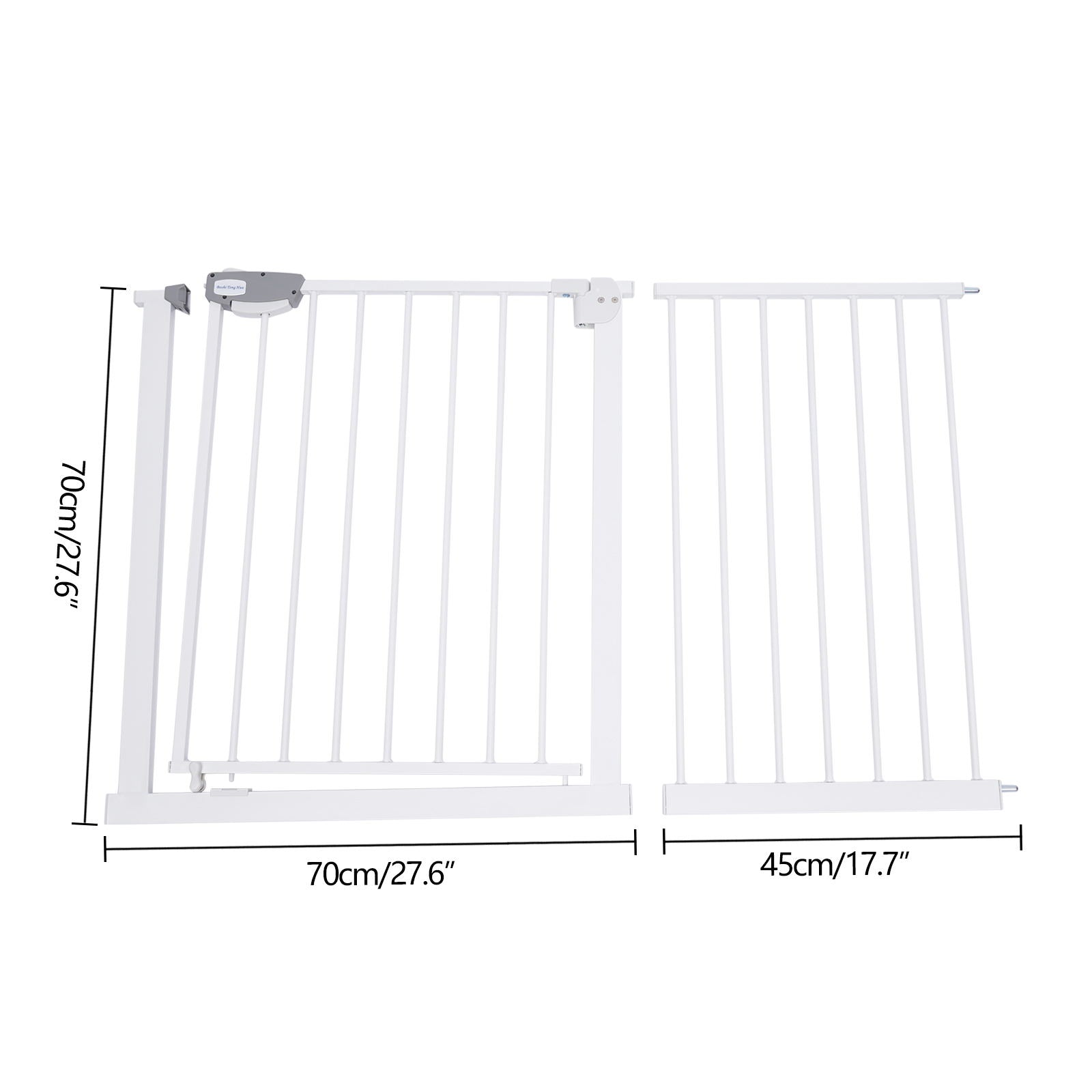 Wuzstar Double Locking Baby Gate Pet Safety Gate for Stairs and Doorways NO Drilling