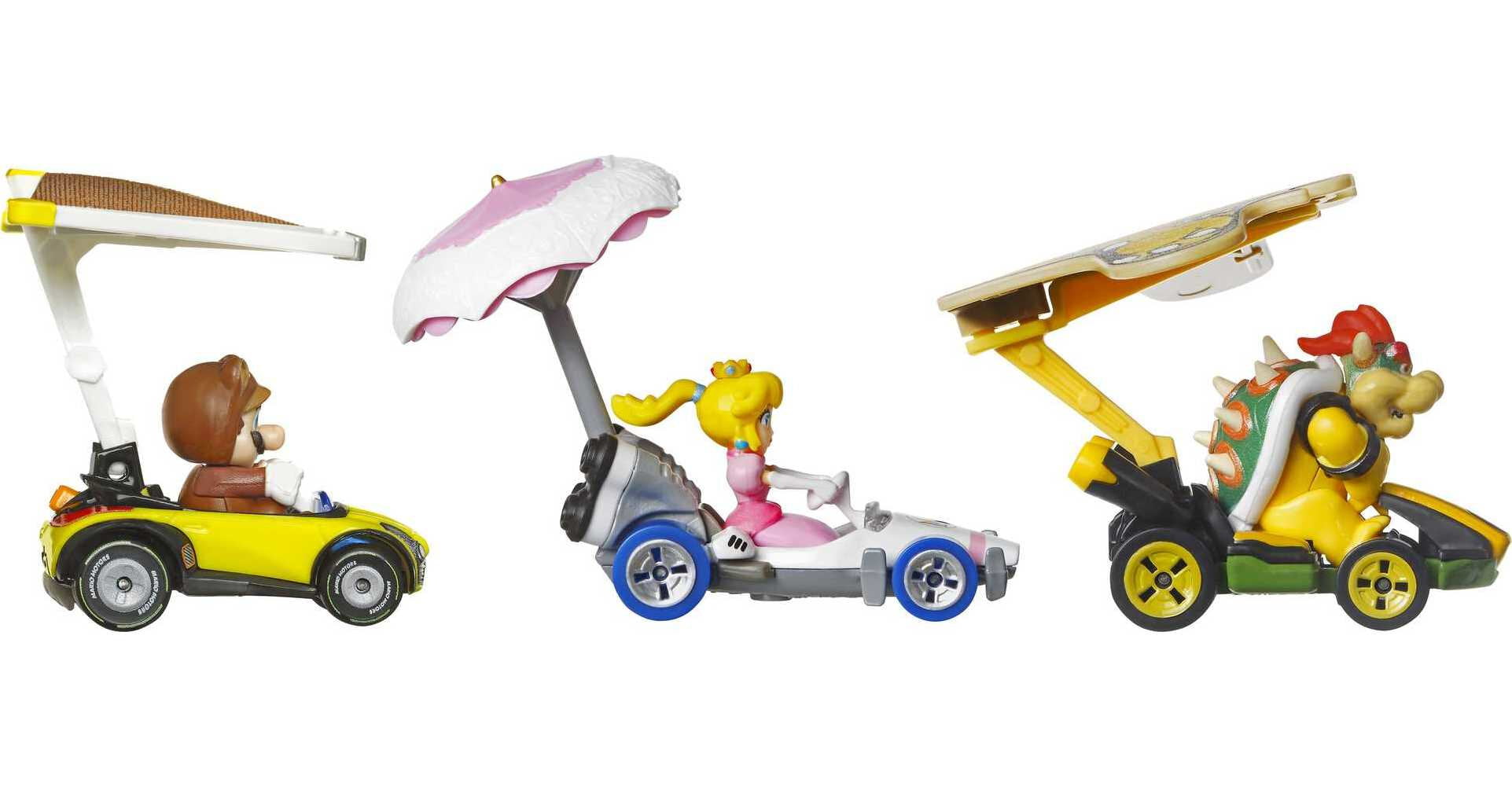 Hot Wheels Super Mario Character Car 3-Pack Collection