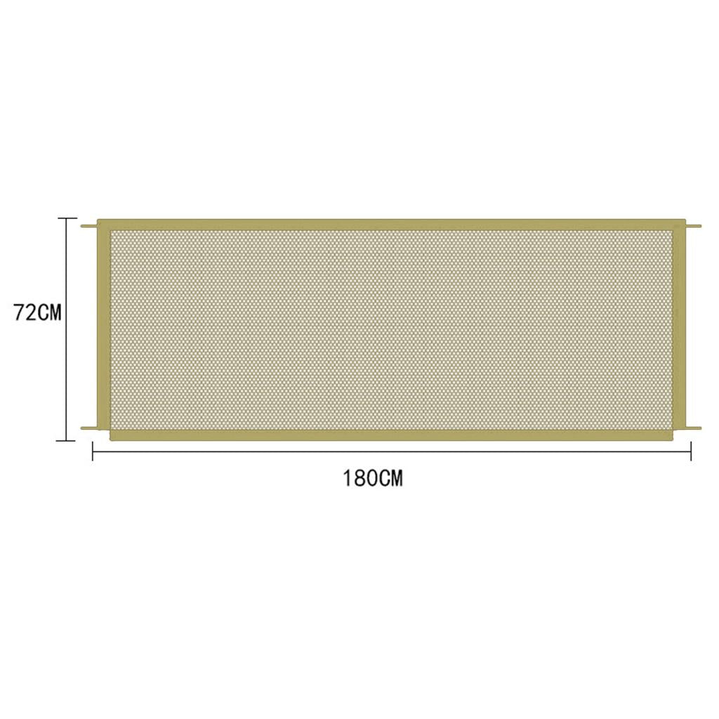 Folding Pet Extra Wide Dog Gate for The House， Doorway， Stairs， Freestanding Foldable Wire ， Set of Support Feet - Beige， 180x72cm