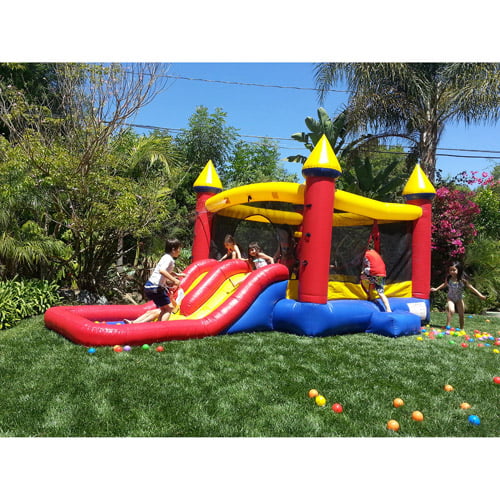 JumpOrange JOK-Ccastle18 Kiddo Jump N Water Slide Fun Bounce House