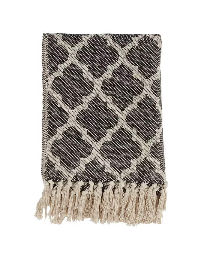 Saro Lifestyle Moroccan Tile Design Throw