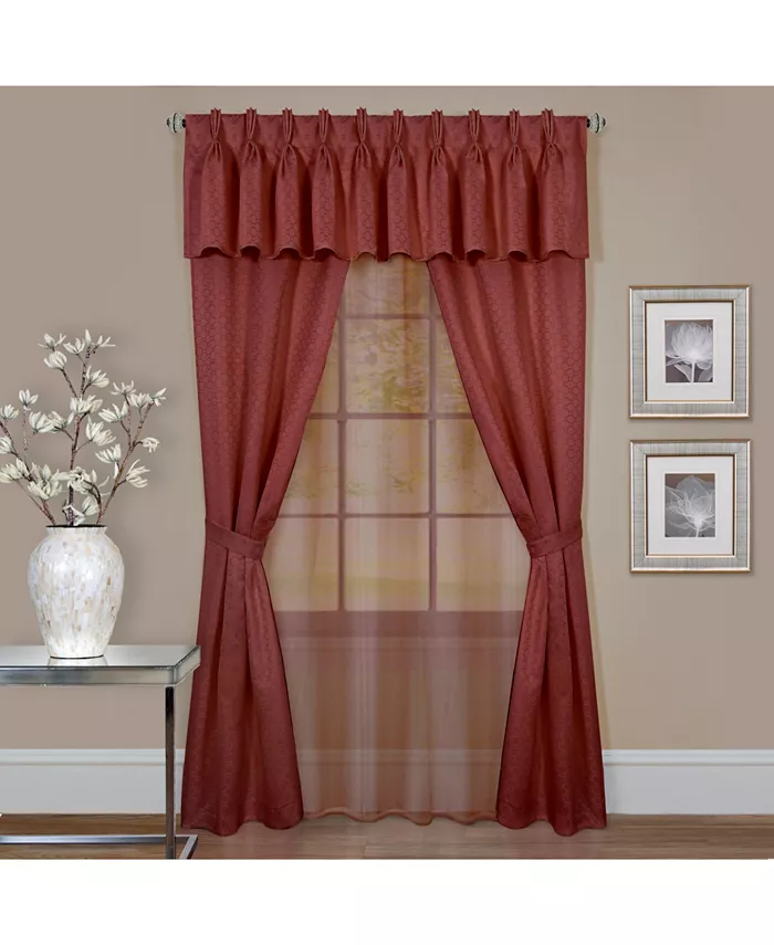 Achim Claire 6 Pc Window Curtain Set， 55x63