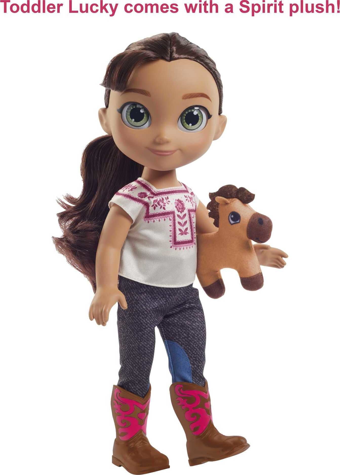 Spirit Untamed Toddler Lucky Doll (14-In), Spirit Plush & Brush, Ages 3 Years & Up