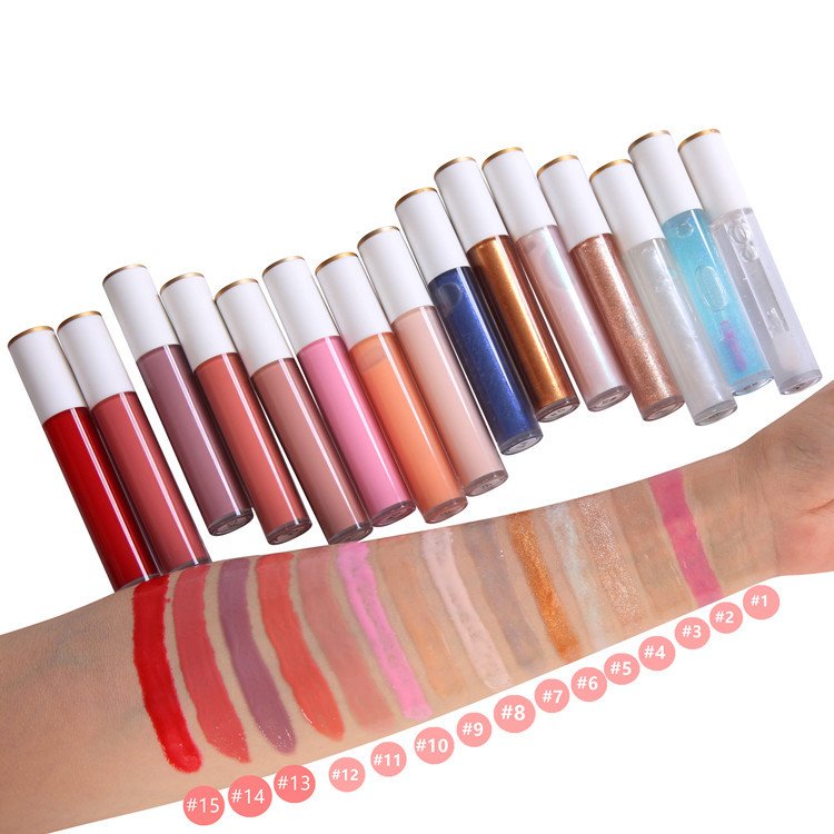 25 color vegan makeup custom private label lipgloss