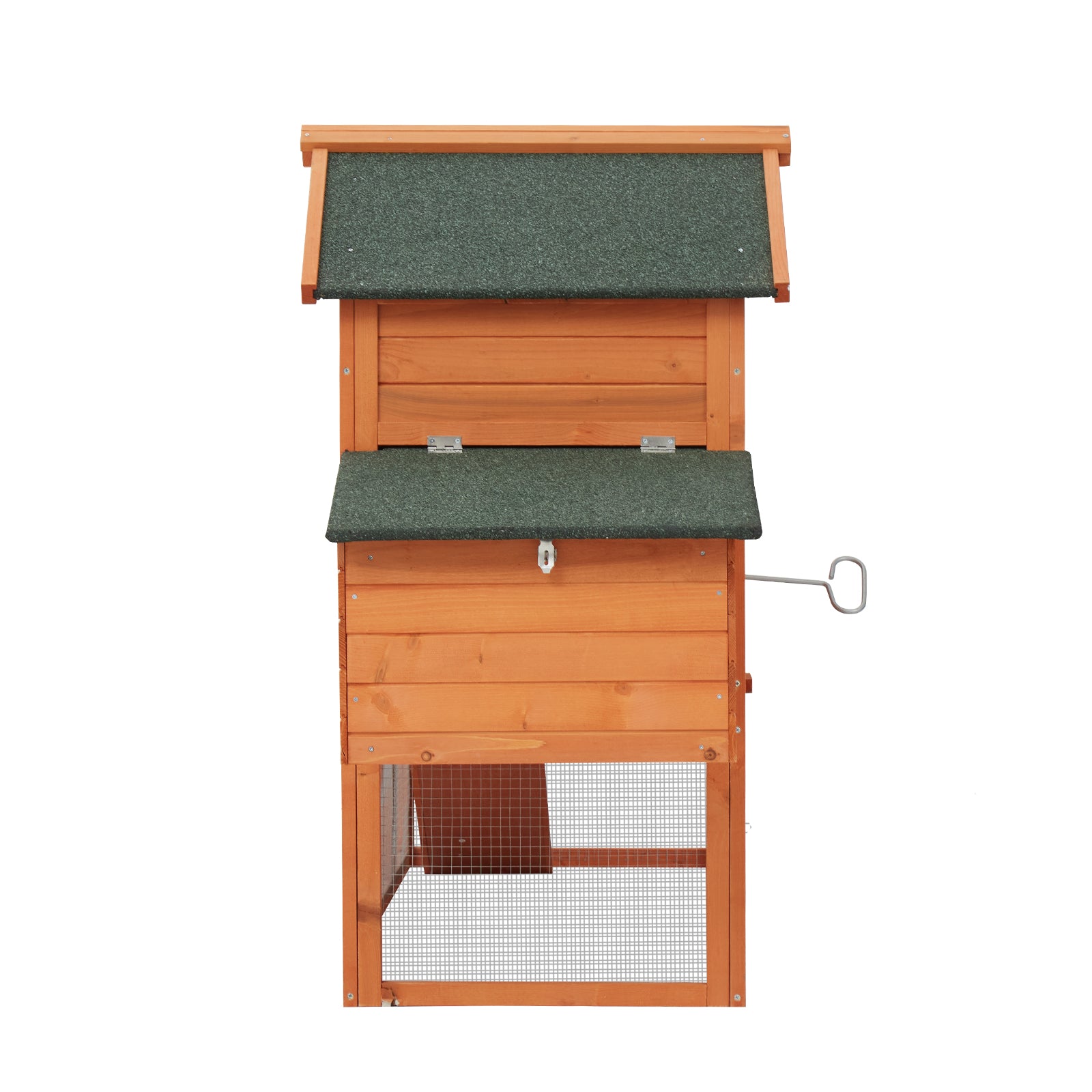 Kindor chicken coop rabbit hutch， Large Running Area wooden Hen House Poultry Cage with Removable Tray and Ramp