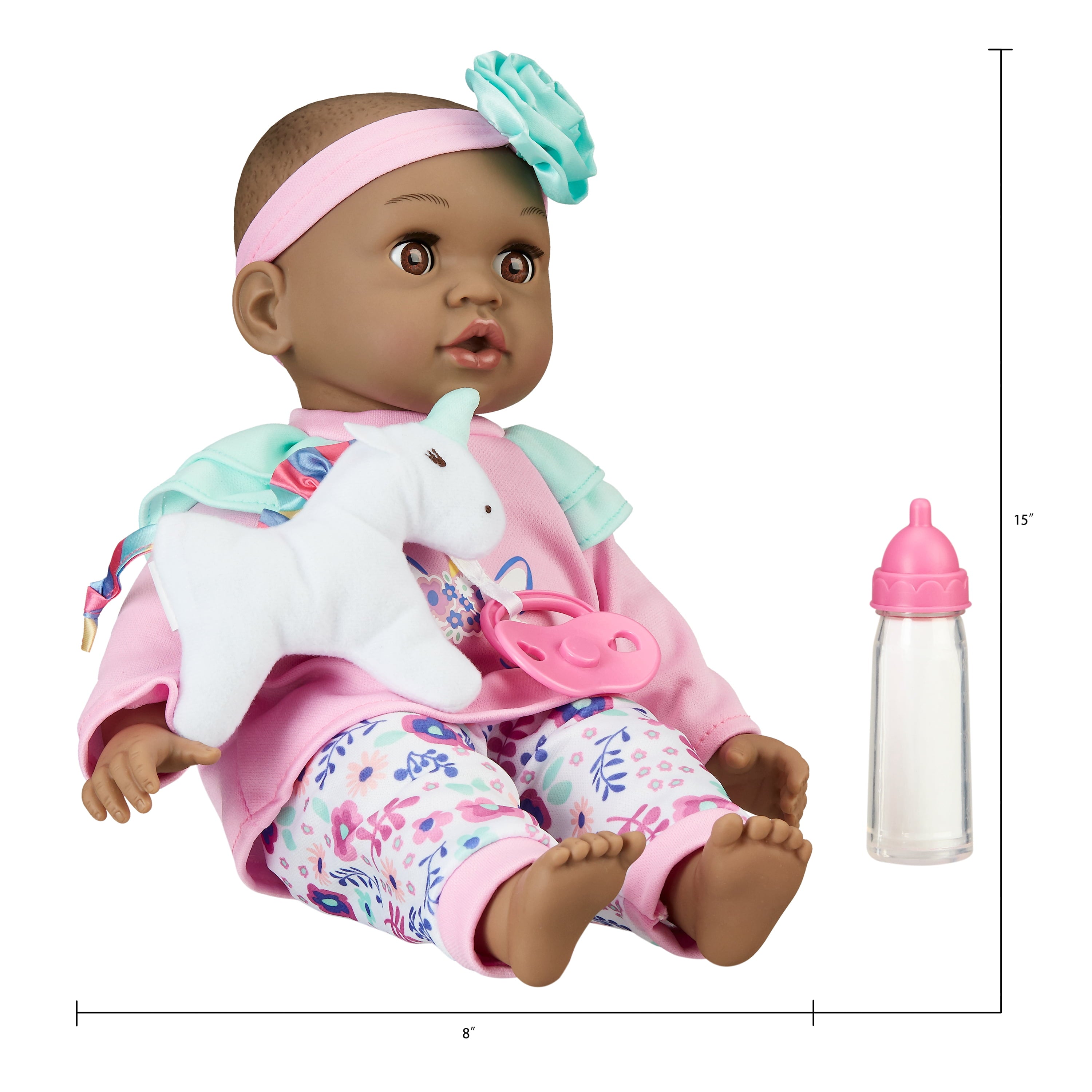 My Sweet Love African American Baby Doll Playset, 4 Pieces Included