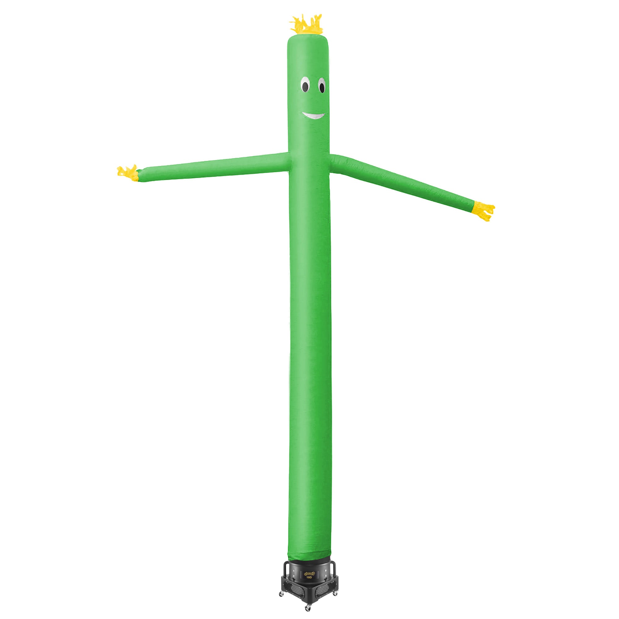 Cloud 9 Inflatable Wacky Waving Tube Man with Blower， Green 20 ft Dancing Air Puppet with Flailing Arms