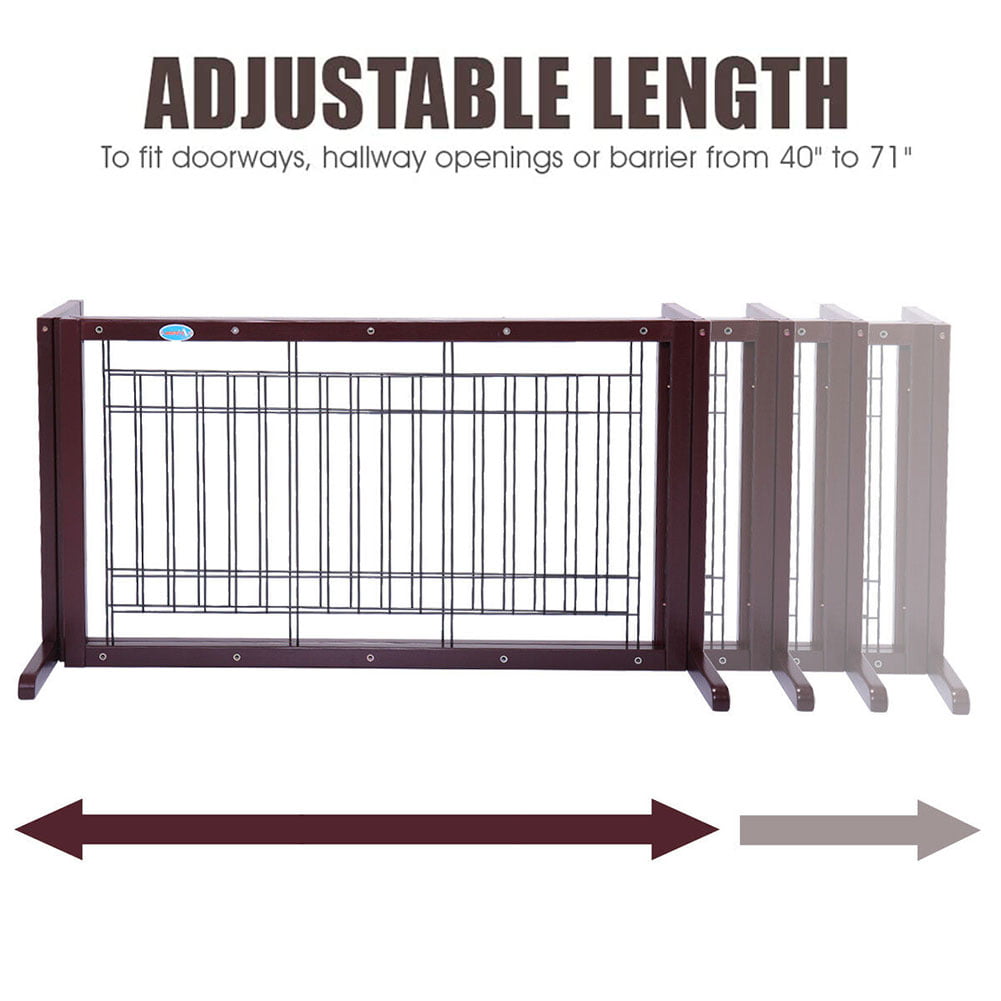Adjustable Freestanding Pet Gate， 39.8