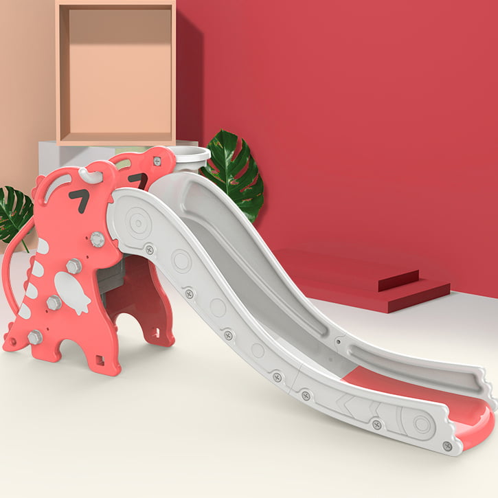 IMP Kids Dinosaur Theme Slide and Basketball Hoop