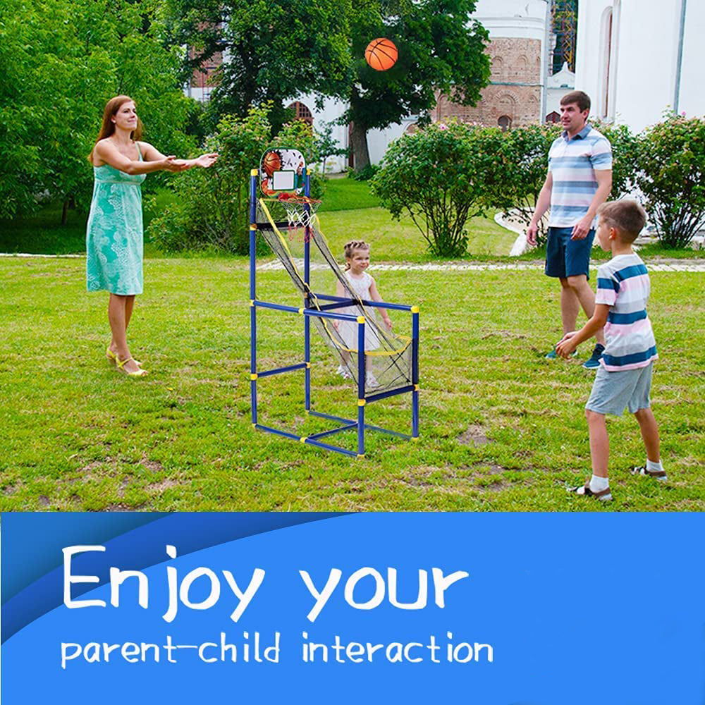 Kids Basketball Hoop Arcade Game with 2 Balls， Mini Indoor Toy Basketball Shooting System， Basketball Gift