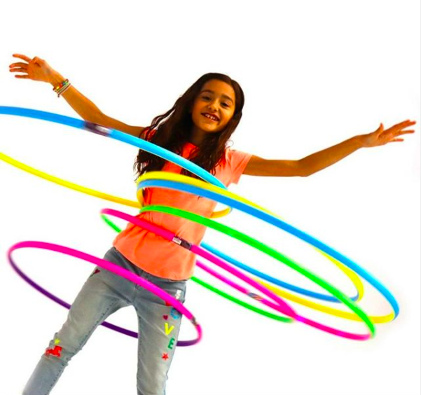 Kess Light Up Duo Hoop， Hula Hoop for Kids/Adults with LED Light and V-Grip Technology Making Hooping Easy